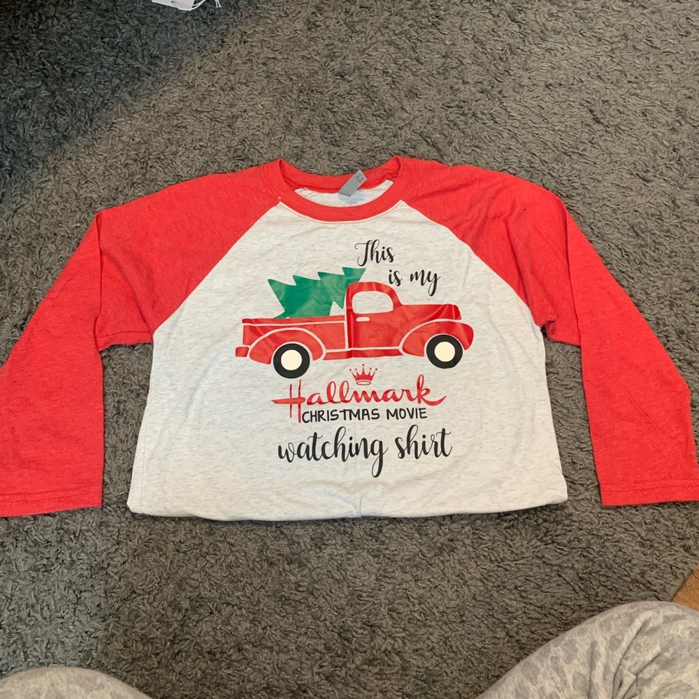 “This is my Hallmark Christmas movie watching shirt”